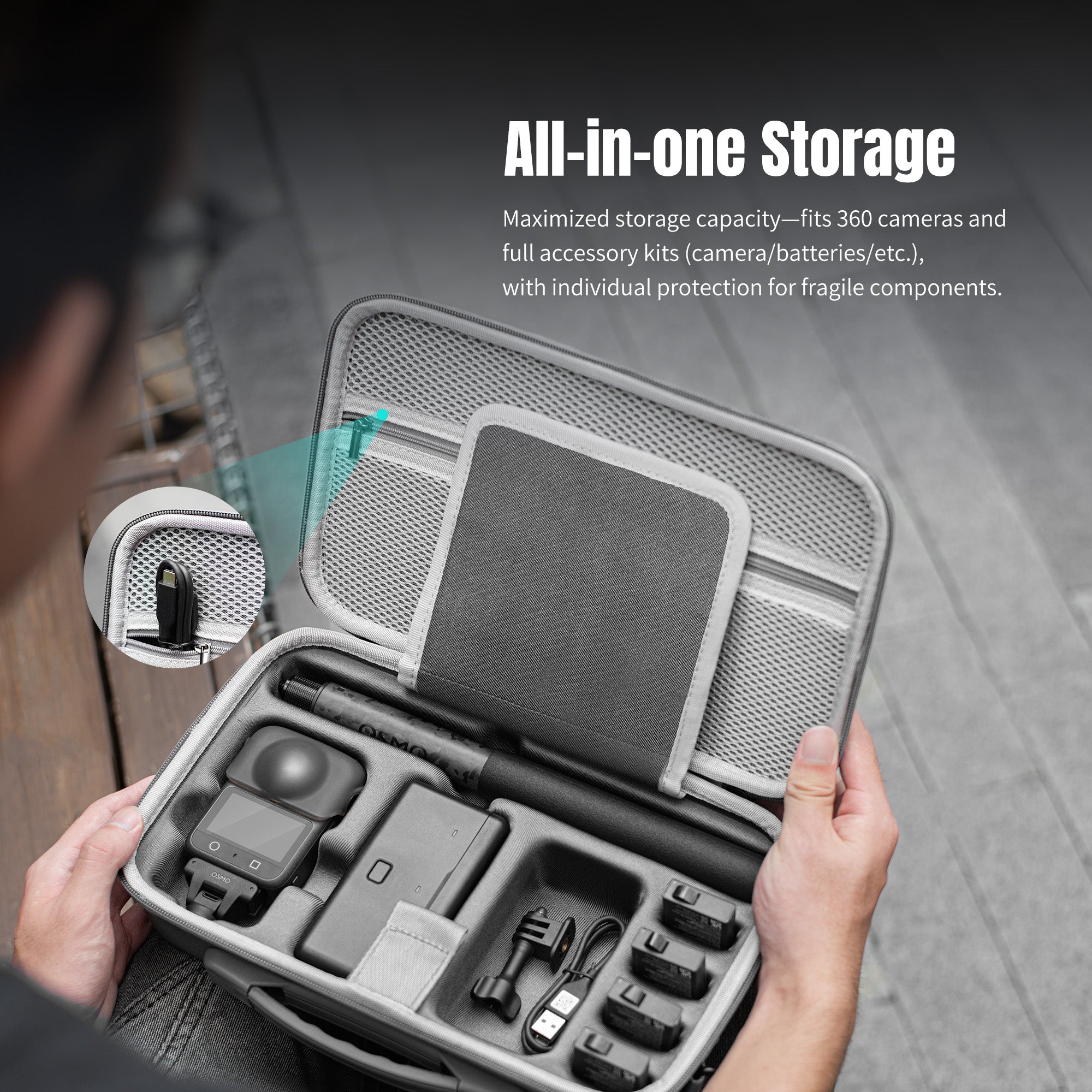 Portable Travel Case for DJI Osmo 360